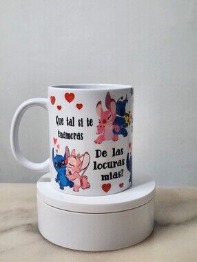 Cute Cartoon Love Mug with Hearts